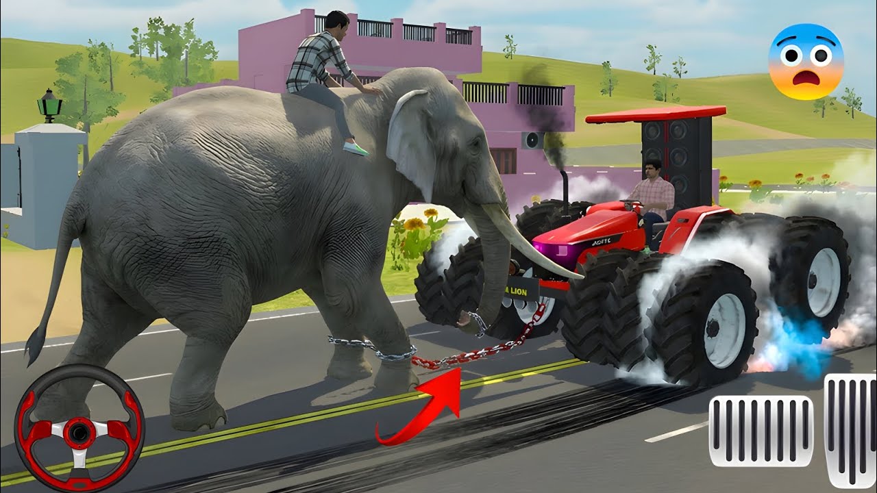 Elephant 🐘 Ne Kichad  Me Fasa Loding Tractor 🚜 ko  Khich Kar Bahar Nikala 🤯 Animal Challenge Games