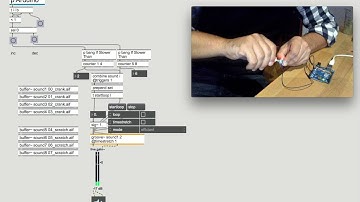 Cycling74 Max-MSP-Arduino doodle 45 arduino/ endless encoder/groove~ sampler