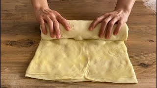 ❗️Bu Kadar Güzel Olacağini Bi̇lmi̇yordum👌Kat Kat Tereyağli Katmer Tari̇fi̇