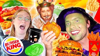 Tasting VIRAL Celebrity Foods! BURGER KING HALLOWEEN MENU!!!