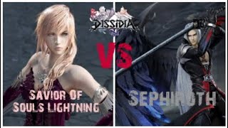 Dissidia NT Lightning vs Sephiroth 1v1 match
