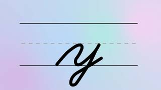 Cursive Writing – Lowercase Letter Y | For Beginners Handwriting