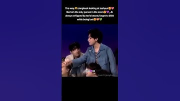 The way Jk lost and forget to blink while looking at tae😍🫶#taekook #vkook #shorts #trending