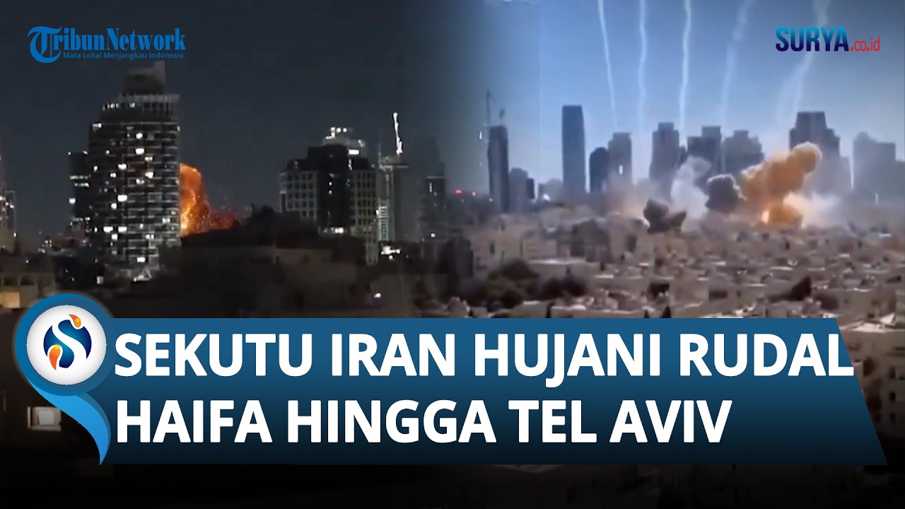SEKUTU IRAN Ikut Perang! Rudal Hujani Kota Terbesar ke-3 hingga Tel Aviv, Sirine Meraung!