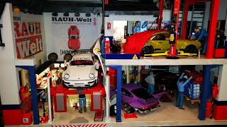 Diorama Garage Rauh Welt diecast Hoonigan RWB Porsche Fred s cars Collection