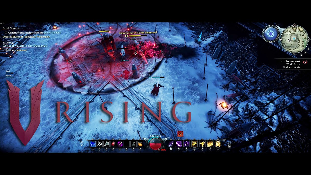 V Rising - General Valencia the Depraved Boss Fight | ULTRAWIDE | 4K - PC