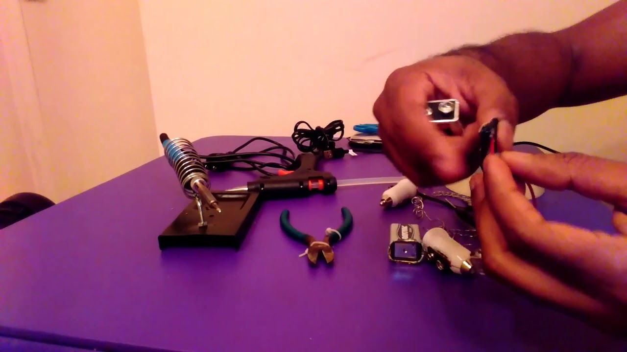 How to make usb cell phone charger 9v battery and usb cover YouTube