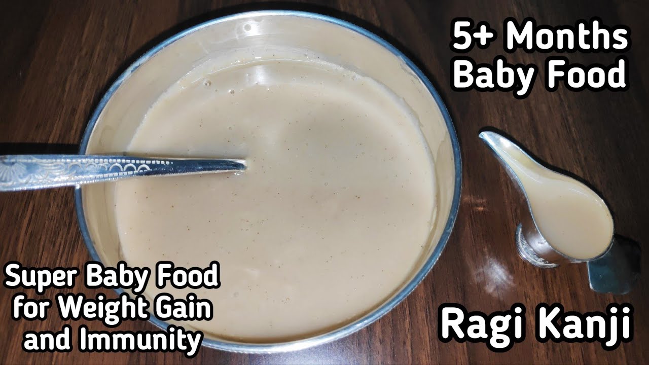 Ragi Kanji in Tamil Ragi Milk Porridge for 5+ Months Babies Weight Gaining Food Recipe for