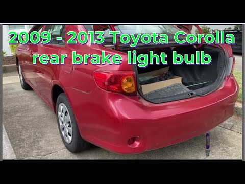 2009 - 2013 Toyota Corolla brake light bulb replacement - YouTube