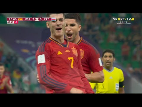Golo Álvaro Morata: Espanha (7)-0 Costa Rica - Mundial 2022 | SPORT TV