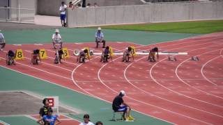 20150719群馬県国体予選男子少年B100ｍ予選3組