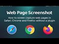 Web page screen captures without a plugin