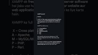 XAMPP kya hai? – #technical Interview #XAMPP #PHP #WebDevelopment #CodingInterview #DeveloperLife