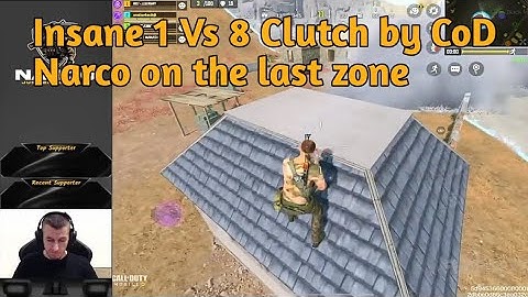 Insane 1 Vs 8 Clutch by CoD Narco on the last zone Call of Duty: Mobile