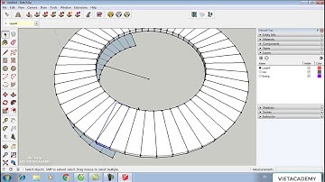 Dựng Thang Xoắn Trong Sketchup - Phần 1 | Học Sketchup Cơ Bản | Học Sketchup Online | Mr Tùng - CCI