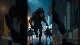 Giant An Horse That Attacks Humans In The City