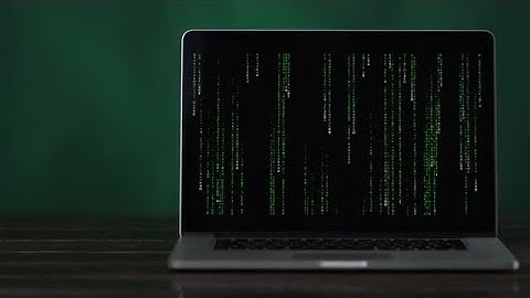 Binary Code On Laptop Stock Video