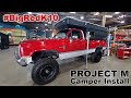 Project M Camper Install on Chevy K10 Squarebody at Four Wheel Camper Factory #BigRedK10 [Ep.2]