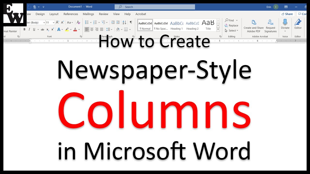 How To Create Newspaper-Style Columns In Microsoft Word