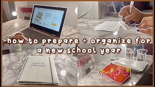 how to prepare + organize for a new school year//10 ways to start the school year | studying angel