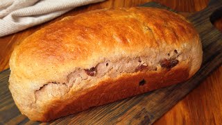 No knead Cinnamon Raisin Bread Recipe