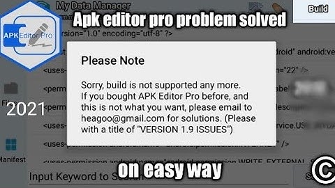 How To Solve APK Editor Pro+ Build Error | Latest Trick 2021
