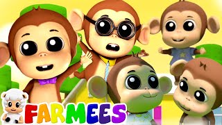 five little monkeys best songs for children nursery rhymes kids songs baby cartoon farmees