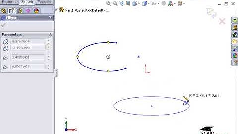 Solidwork Advanced Sketching   03 Partial Ellipse