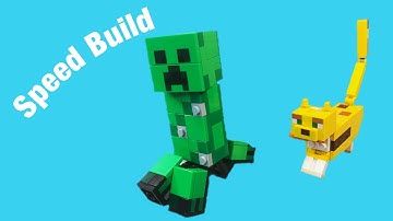 Speed Build: LEGO 21156 Minecraft Creeper and Ocelot