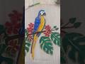 Handpainted macaw design blouse #customisation #available #macaw #fabricpainting #art #handpainted