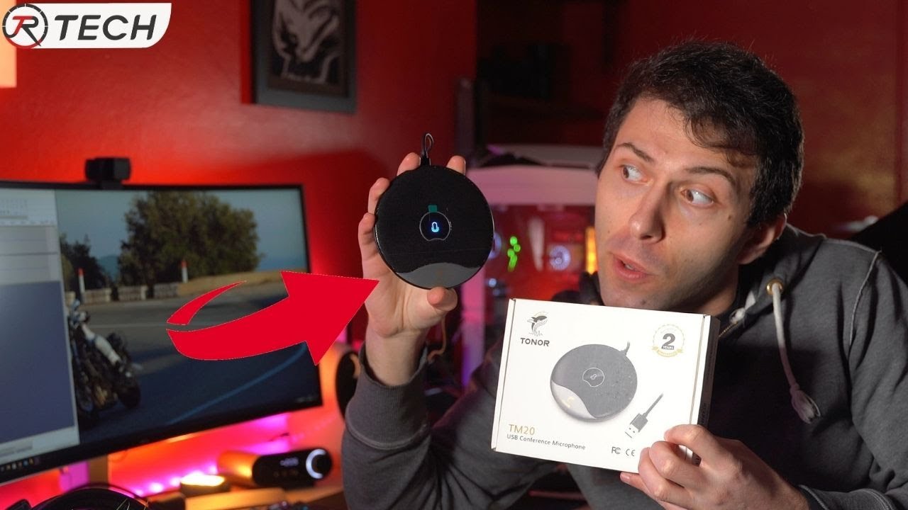 Microfono USB Tonor TM20 Per Conferenze - Omnidirezionale, Pulsante Muto, Per Zoom/Skype, Plug & Play - Foto 5