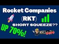 Rocket companies rkt halted 3 times  up 70  rkt is the next short squeeze