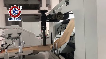 The video of large V-bottom paper bag making machine with 4 colors printing and window