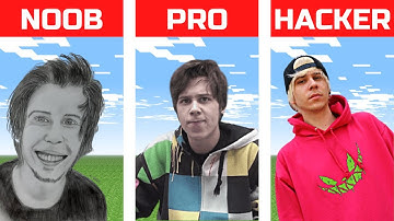 Minecraft NOOB VS PRO VS HACKER: Rubius Pixel Art