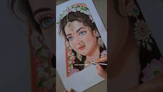 Shyama ju Color Pencil Portrait | SketchwithSneha #artshorts #radhakrishna #colorpencildrawing #fyp