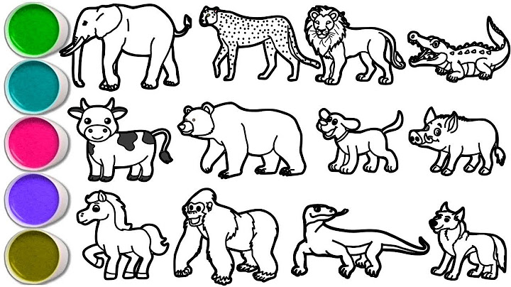 How to Draw  Animals for Kids  Step by Step Easy Drawing Tutorial 🐉🦁🐘🐎