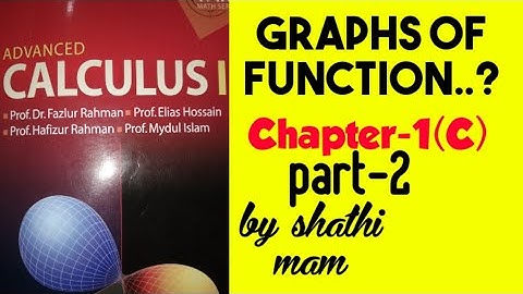 Calculus 1,hons 1st year,function -1(C)Graphs of function,bdtutorial part-2,chapter-1(C)ক্যালকুলাস-১