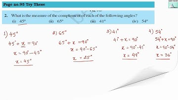 Page no.95 Try These Sums chapter-5 class 7 ||CBSE Std-7 Math Ch-5 Lines and Angles|| NCERT