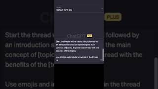 Twitter threads with ChatGPT🔥