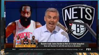 The Herd   Colin Cowherd w  Chris Broussard REACTS on James Harden's Trade, Nets Chemistry \& LeBron