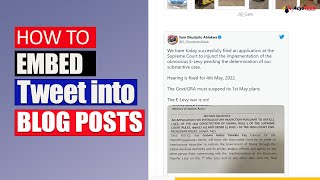 How to embed tweet in WordPress post