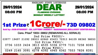 Nagaland Lottery Sambad Live Today 8Pm 29.01.2024 Dear Bengal Morning Evening Night Jan 29, 2024