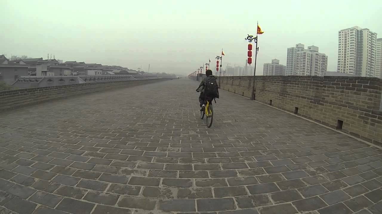 Xian City Wall Cycling Youtube for Cycling Xian City Wall