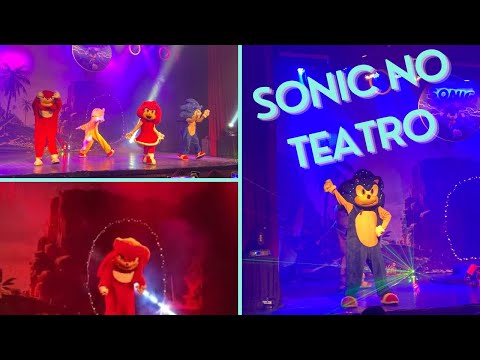 Sonic Hedgehog Knuckles Eggman Amy Rose Tails no Teatro