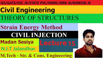 Concept of Strain Energy  method  of Portal frame and Beam  | ME | CE |Structural Analysis