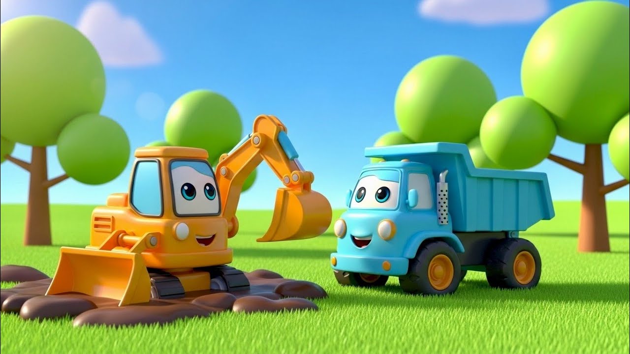 Toy Truck mud mein phans gaya 😱 | Excavator help 🚧 | Kids cartoon