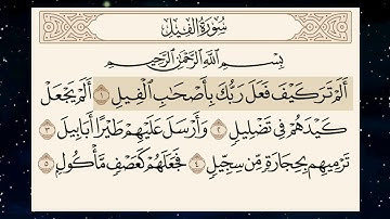 تلاوة سوره(الفيل)بصوت جميل صوت الشيخ ابراهيم الأخضر 🌸