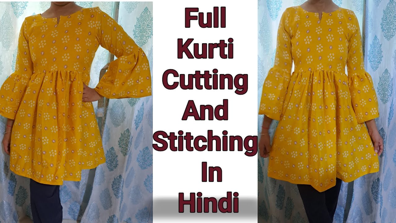 6 Panel Kurti Cutting and Stitching Full Tutorial Step by Step | Umbrella Cut  Kurti/Suit Cutting - YouTube