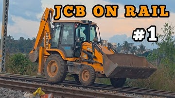 JCB 3DX on Railway Track Bridge Carries work Supplies Stones Cement msand | jcb video