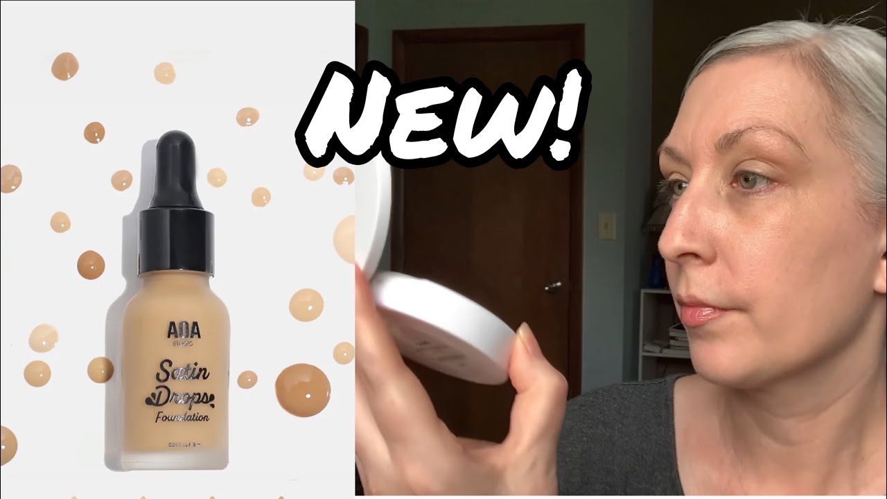 AOA Satin Drops Foundation review demo first impression over 40 makeup